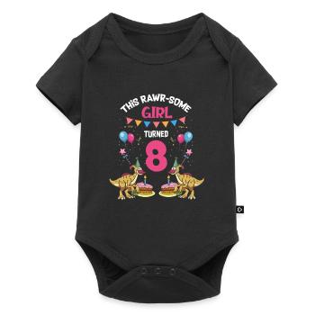 Parasaurolophus Kids Design Dinosaurs - Baby Premium short-sleeve bodysuit - black - Front