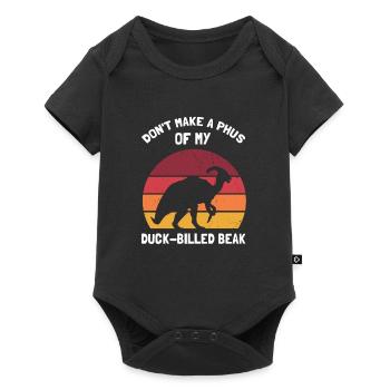 Paleontology Teacher and Parasaurolophus Motif - Baby Premium short-sleeve bodysuit - black - Front