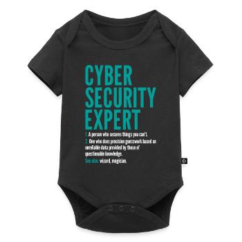 Cyber Security Expert Definition Coding Hacker - Baby Premium Kurzarmbody - Schwarz - Vorne
