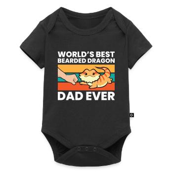 Le meilleur papa dragon barbu du monde - Body à manches courtes Premium Bébé - noir - Devant