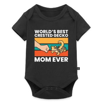 World's Best Crested Gecko Mom Ever - Baby Premium short-sleeve bodysuit - black - Front