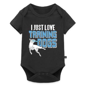 I Just Love Training Dogs Cool Retro T-Shirt - Baby Premium short-sleeve bodysuit - black - Front