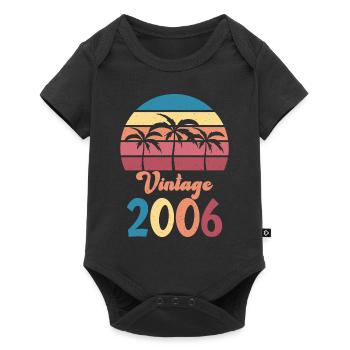 Né en 2006 16ème anniversaire Cadeau pour - Body à manches courtes Premium Bébé - noir - Devant