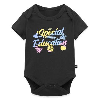 Sonderpädagogik Beruf Lehrer Sonderpädagoge - Baby Premium Kurzarmbody - Schwarz - Vorne