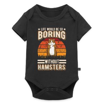 Hamster Owner Golden Hamster Hamster - Baby Premium short-sleeve bodysuit - black - Front