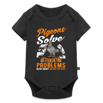 Pigeon Gift Pigeon Fancier Carrier Pigeon - Baby Premium short-sleeve bodysuit - black - Front