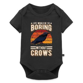 Crow Raven Raven Crow Keeping Crow Breeder - Baby Premium short-sleeve bodysuit - black - Front