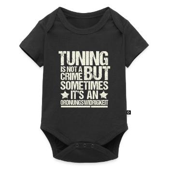 Tuning is not a Crime but Sometimes... - Baby Premium Kurzarmbody - Schwarz - Vorne