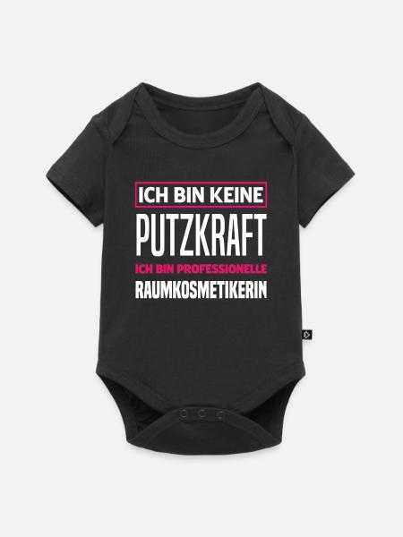 Putzfrau Reiniungskraft Reinigungsfachkraft - Baby Premium Kurzarmbody - Schwarz