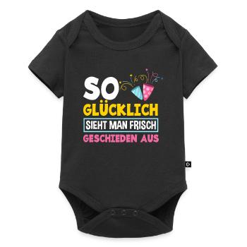 Glück Geschieden Scheidung Party - Baby Premium Kurzarmbody - Schwarz - Vorne