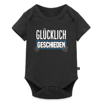 Glücklich Geschieden - Baby Premium Kurzarmbody - Schwarz - Vorne