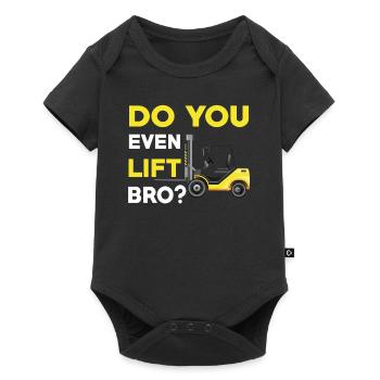 Lift Even Bro Forklift Shirt - Baby Premium short-sleeve bodysuit - black - Front