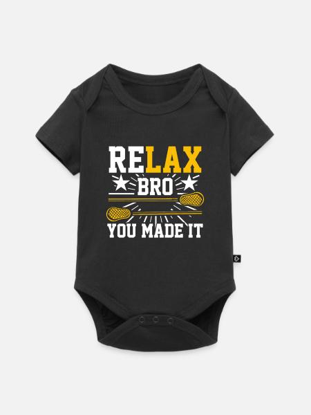 Funny Lacrosse Verteidiger - Baby Premium Kurzarmbody - Schwarz