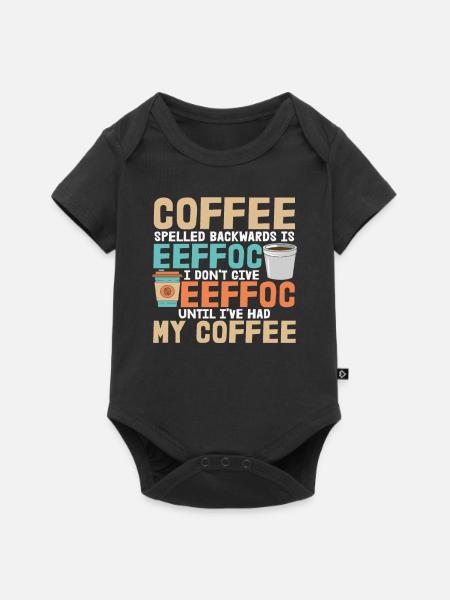Kaffee-Zitate - Baby Premium Kurzarmbody - Schwarz
