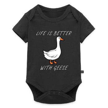 Life With Geese Nature Bird Wildlife Animal - Baby Premium short-sleeve bodysuit - black - Front