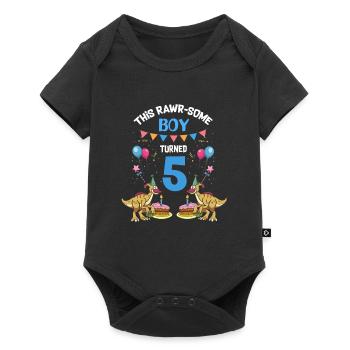 Parasaurolophus Boys Design Birthday Party - Baby Premium short-sleeve bodysuit - black - Front