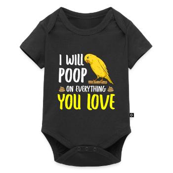 Funny Canary Saying / Bird - Baby Premium short-sleeve bodysuit - black - Front