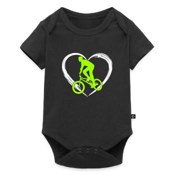 bmx love - Baby Premium short-sleeve bodysuit - black - Front