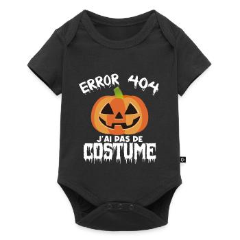 Halloween Error 404 Costume introuvable !! - Body à manches courtes Premium Bébé - noir - Devant