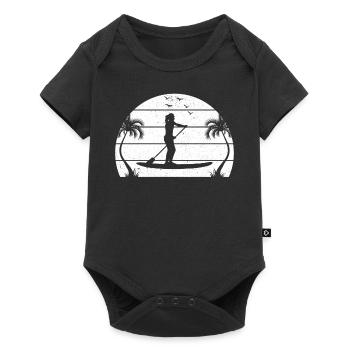 Sports nautiques Sunset SUP Girl - Stand Up Paddleboar - Body à manches courtes Premium Bébé - noir - Devant