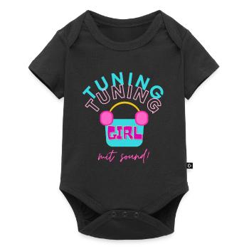 Tuning Girl mit Sound - Baby Premium Kurzarmbody - Schwarz - Vorne