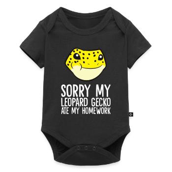Entschuldigung, mein Leopardgecko hat meine - Baby Premium Kurzarmbody - Schwarz - Vorne