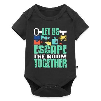 Let Us Escape The Room Together Retro Vintage - Baby Premium short-sleeve bodysuit - black - Front