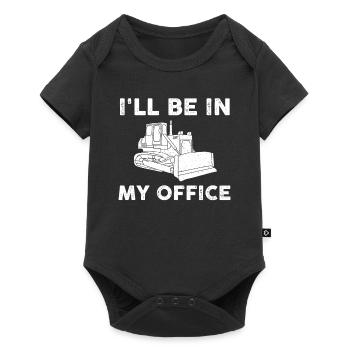 Funny Bulldozer T-Shirt - Baby Premium short-sleeve bodysuit - black - Front