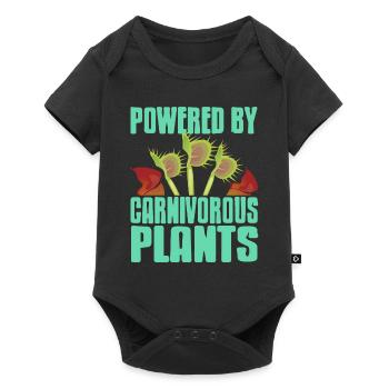 Powered By Carnivorous Plants Retro Vintage - Baby Premium short-sleeve bodysuit - black - Front