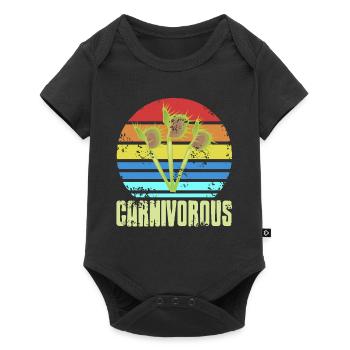 Retro Vintage Carnivorous Plants Lover Designs - Baby Premium short-sleeve bodysuit - black - Front
