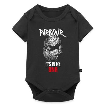 Parkour Free Running Traceur Dna - Baby Premium Kurzarmbody - Schwarz - Vorne