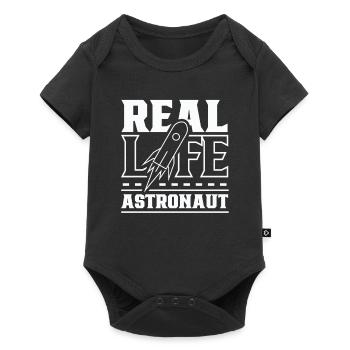 Real Life Astronaut Astronomy Space Rocket - Baby Premium short-sleeve bodysuit - black - Front