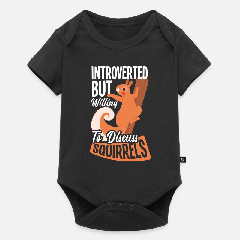 Eichhörnchen - Baby Premium Kurzarmbody - Schwarz