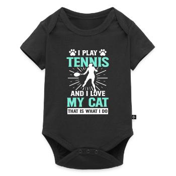 Tennis Sports Game Trainer Kitten Ghost Catha - Baby Premium short-sleeve bodysuit - black - Front