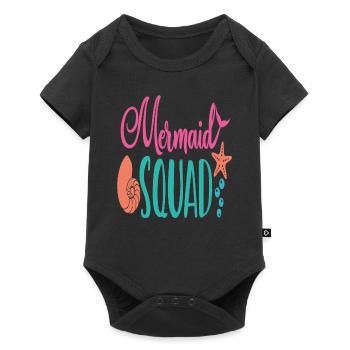 Mermaid Squad Mermaid Quotes - Baby Premium short-sleeve bodysuit - black - Front