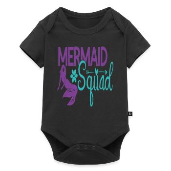 Mermaid Squad Mermaid Quotes - Baby Premium short-sleeve bodysuit - black - Front