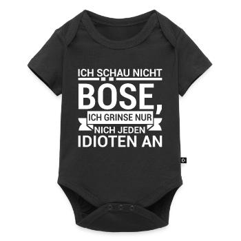 Ich Schau Nicht Böse Ich Grinse Nur Nicht Jeden - Baby Premium Kurzarmbody - Schwarz - Vorne