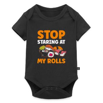 Arrêtez de regarder sur mes rouleaux pour regarder les Japonais - Body à manches courtes Premium Bébé - noir - Devant
