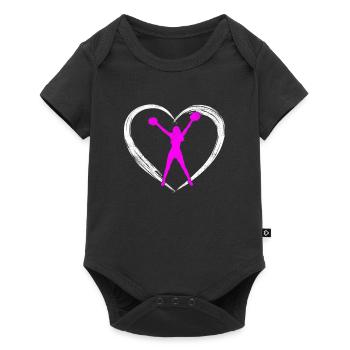 cheerleading amour - Body à manches courtes Premium Bébé - noir - Devant