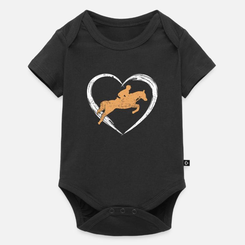 L’amour de l’équitation - Body à manches courtes Premium Bébé - noir