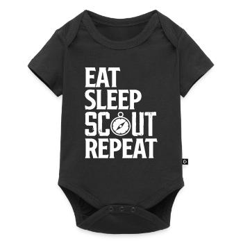 Boy Scout Manger Dormir Répéter - Body à manches courtes Premium Bébé - noir - Devant