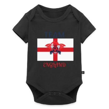 TEAM ENGLAND , football , soccer team - Baby Premium short-sleeve bodysuit - black - Front