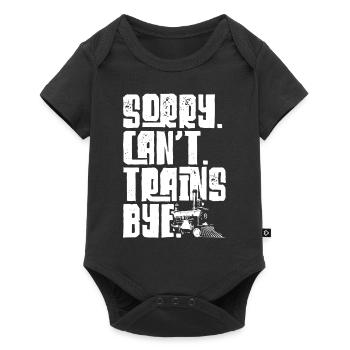 Steam Train Driver Trainspotting - Baby Premium Kurzarmbody - Schwarz - Vorne