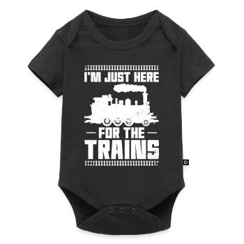 Conducteur de train à vapeur Trainspotting - Body à manches courtes Premium Bébé - noir - Devant