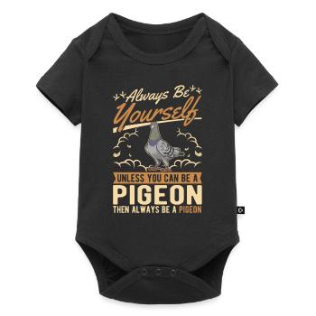 Pigeon Gift Pigeon Fancier Carrier Pigeon - Baby Premium short-sleeve bodysuit - black - Front