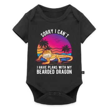Dragon barbu disant dragon barbu - Body à manches courtes Premium Bébé - noir - Devant