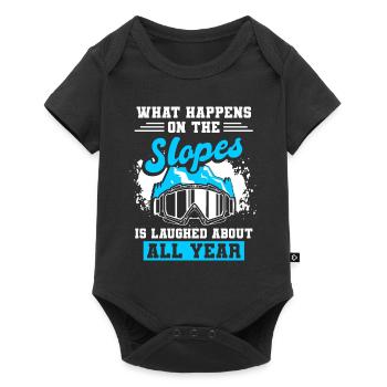Snowboard Skiing Snowboarder - Baby Premium short-sleeve bodysuit - black - Front