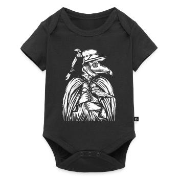 Rabe Okkulter Mittelalterlicher Pestarzt - Baby Premium Kurzarmbody - Schwarz - Vorne