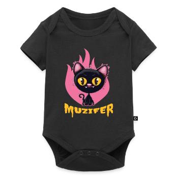 Muzifer Devil Lutzifer Cat Kitten - Baby Premium short-sleeve bodysuit - black - Front