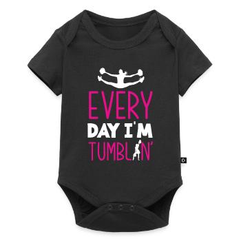Lustiges Cheerleader Cheerleading Geschenk - Baby Premium Kurzarmbody - Schwarz - Vorne